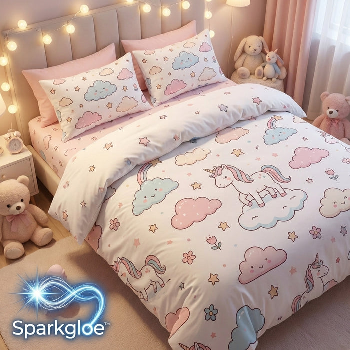 🦄 Product Name  Sparkglo™ Unicorn Whimsy Dream Bedding Set
