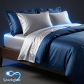 🌌 Product Name  Sparkglo™ Midnight Glow Luxe Satin Bedding Set